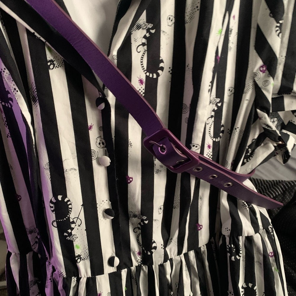Beetlejuice torrid dress with purple belt size 16
